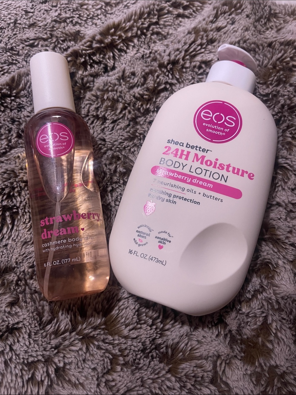 eos Strawberry Dream Body Lotion & Mist - bundle